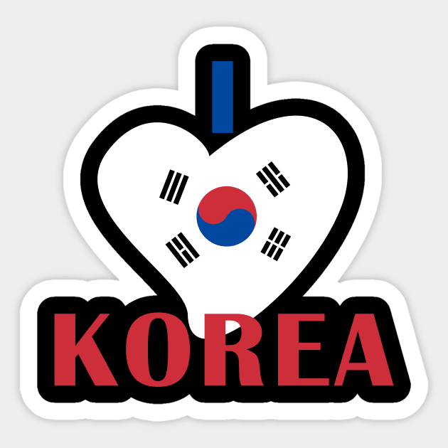 I Heart Korea Sticker by superdupertees